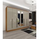 Ver imagem 1 de Guarda-Roupa Casal com Espelho 6 Portas 8 Gavetas 270cm Sevilla