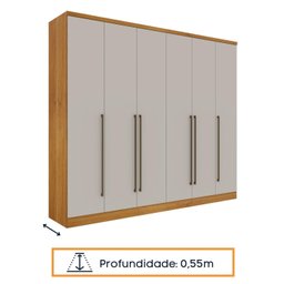 Guarda-Roupa Casal com Espelho 6 Portas 8 Gavetas 270cm Sevilla - 10