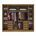 Ver imagem 3 de Guarda-Roupa Casal com Espelho 6 Portas 8 Gavetas 270cm Sevilla