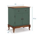 Ver imagem 4 de Balcão Buffet com 2 Portas e 1 Gavetas Pés Luis Xv 60629 Linz Móveis