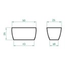 Ver imagem 4 de Vaso Planta 50x25 Jardineira Floreira Polietileno - MARROM CAFE 003