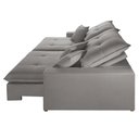 Ver imagem 4 de Sofá com Chaise A230 4 Lugares Retrátil 290cm Cinza Linho Meu Sofá Online