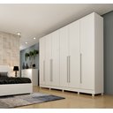Ver imagem 1 de Guarda-Roupa Casal com pés 6 Portas 8 Gavetas 270cm Sevilla