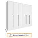 Ver imagem 5 de Guarda-Roupa Casal com pés 6 Portas 8 Gavetas 270cm Sevilla