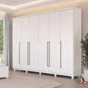Ver imagem 1 de Guarda-Roupa Casal com Pés 6 Portas 8 Gavetas 270cm Sevilla