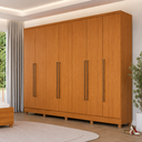 Ver imagem 1 de Guarda-Roupa Casal com Pés 6 Portas 8 Gavetas 270cm Sevilla