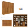 Guarda-Roupa Casal com pés 6 Portas 8 Gavetas 270cm Sevilla - 12