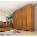 Ver imagem 1 de Guarda-Roupa Casal com pés 6 Portas 8 Gavetas 270cm Sevilla