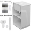 Ver imagem 7 de Gabinete para Lavanderia com Tanque Branco 01 Porta + Torneira com Duas Saídas Metal + Fita Veda Ros