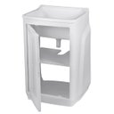 Ver mais imagens de Gabinete para Lavanderia com Tanque Branco 01 Porta + Torneira com Duas Saídas Metal + Fita Veda Ros