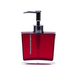 Kit Banheiro Acrílico 4 Peças Lavabo Porta Sabonete Vermelho - 2