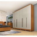 Ver imagem 1 de Guarda-Roupa Casal com pés 6 Portas 8 Gavetas 270cm Sevilla