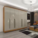 Ver imagem 2 de Guarda-Roupa Casal com pés 6 Portas 8 Gavetas 270cm Sevilla