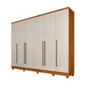 Ver imagem 2 de Guarda-Roupa Casal com Pés 6 Portas 8 Gavetas 270cm Sevilla