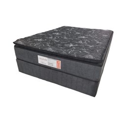 Conjunto Box Casal King Size Amsterdã Molas Ensacadas com Espuma D33 1,93x2,03x0,72 Preto - 1