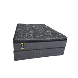 Conjunto Box Casal King Size Amsterdã Molas Ensacadas com Espuma D33 1,93x2,03x0,72 Preto - 2