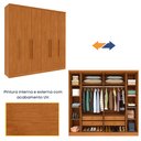 Ver imagem 7 de Guarda Roupa Casal com Espelho 6 Portas 4 Gavetas 239cm Veneza