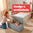 Ver imagem 5 de Recamier Baú Berlim Veludo Cinza Solteiro 80cm Estofado Pés PVC Preto