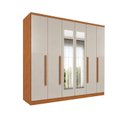 Ver imagem 3 de Guarda Roupa Casal com Espelho 6 Portas 4 Gavetas 239cm Veneza