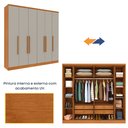 Ver mais imagens de Guarda Roupa Casal com Espelho 6 Portas 4 Gavetas 239cm Veneza