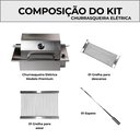 Ver imagem 7 de Churrasqueira Elétrica Premium Inox - com Tampa Abafadora Inox 430 / 2.4 Kw | 127V