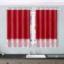 Ver imagem 3 de Cortina Valência 2,60x1,50 Tecido/Renda Cozinha - Vermelho