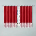 Ver imagem 5 de Cortina Valência 2,60x1,50 Tecido/Renda Cozinha - Vermelho
