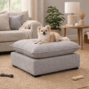 Ver imagem 3 de Cama Puff Pet Cachorro Gato Super Macio e Confortável Linho:linho Cinza