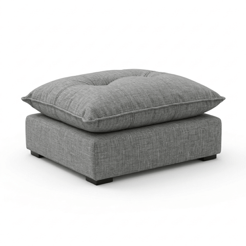Cama Puff Pet Cachorro Gato Super Macio e Confortável Linho:linho Cinza