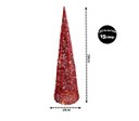 Ver imagem 2 de Árvore Cone Cotton Glitter Vermelho Iluminada Fio de Fada LED 13 Lâmpadas à Pilha 50cm - Magizi