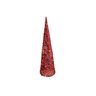 Árvore Cone Cotton Glitter Vermelho Iluminada Fio de Fada LED 13 Lâmpadas à Pilha 50cm - Magizi - 1