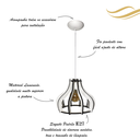 Ver imagem 3 de Luminária Lustre Pendente Madeira Sala Quarto Cozinha Balcão Moscou 10H Branco