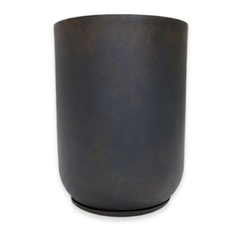 Vaso Cilindro com Prato (40x53) Cor Café Ovaso