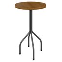 Ver imagem 1 de Mesa Bistrô Redonda Madeira Maciça 70cm Bete Marrom/Preto