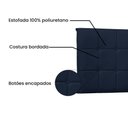 Ver imagem 3 de Painel de Cama 160cm Sonhare Suede Azul Marinho - Lucadi Home