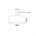 Ver imagem 3 de Pendente de Teto Led 50x15cm Faixa Dupla Tom Luz Iluminação