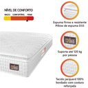 Ver imagem 2 de Colchão Casal Queen Espuma D33 Pillow Top Van Gogh 158x198x24cm Branco Hellen - Suporta até 120 Kg