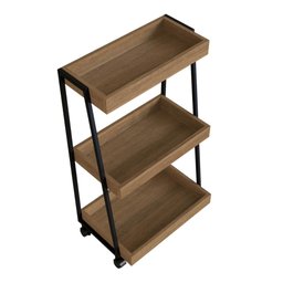 Carrinho Multiuso com Rodízios 48cm com 3 Prateleiras Cor:mel - 4