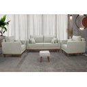 Ver imagem 1 de Kit Sofá 3 Lugares E 2 Poltronas Beny - Linho Bege
