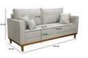 Ver imagem 5 de Kit Sofá 3 Lugares E 2 Poltronas Beny - Linho Bege