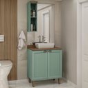 Ver imagem 1 de Conjunto de Banheiro Modulado 100% Mdf Americano 2 Peças Iluminata