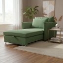 Ver imagem 2 de Poltrona-Cama Monica Retratil Macia Quarto Visita Sala Suede:Verde/Suede