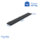 Ver imagem 4 de Kit 4 Prateleira Preta 70X10 + Suporte Flutuante Mdf  Organizadora Decoração Cozinha Banheiro Sala