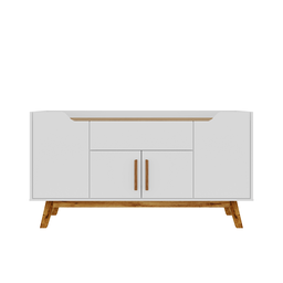 Aparador Buffet Future Retro Pés em Madeira-branco/cinamomo - 4