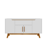 Aparador Buffet Future Retro Pés em Madeira-branco/cinamomo - 4