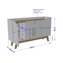 Ver imagem 2 de Aparador Buffet Future Retro Pés em Madeira-branco/cinamomo