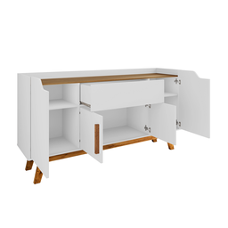Aparador Buffet Future Retro Pés em Madeira-branco/cinamomo - 3