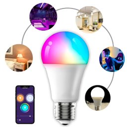 Lâmpada Smart Led Rgb 9w Wi-fi E27 Luz Inteligente Bivolt - 4