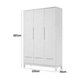 Guarda Roupas com 3 Portas e 3 Gavetas da Linha Cozy Quater - 2