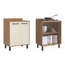 Ver imagem 3 de Balcão de Cozinha para Cooktop 97x70 cm 2 Portas com Tampo Granada Off White Casamia